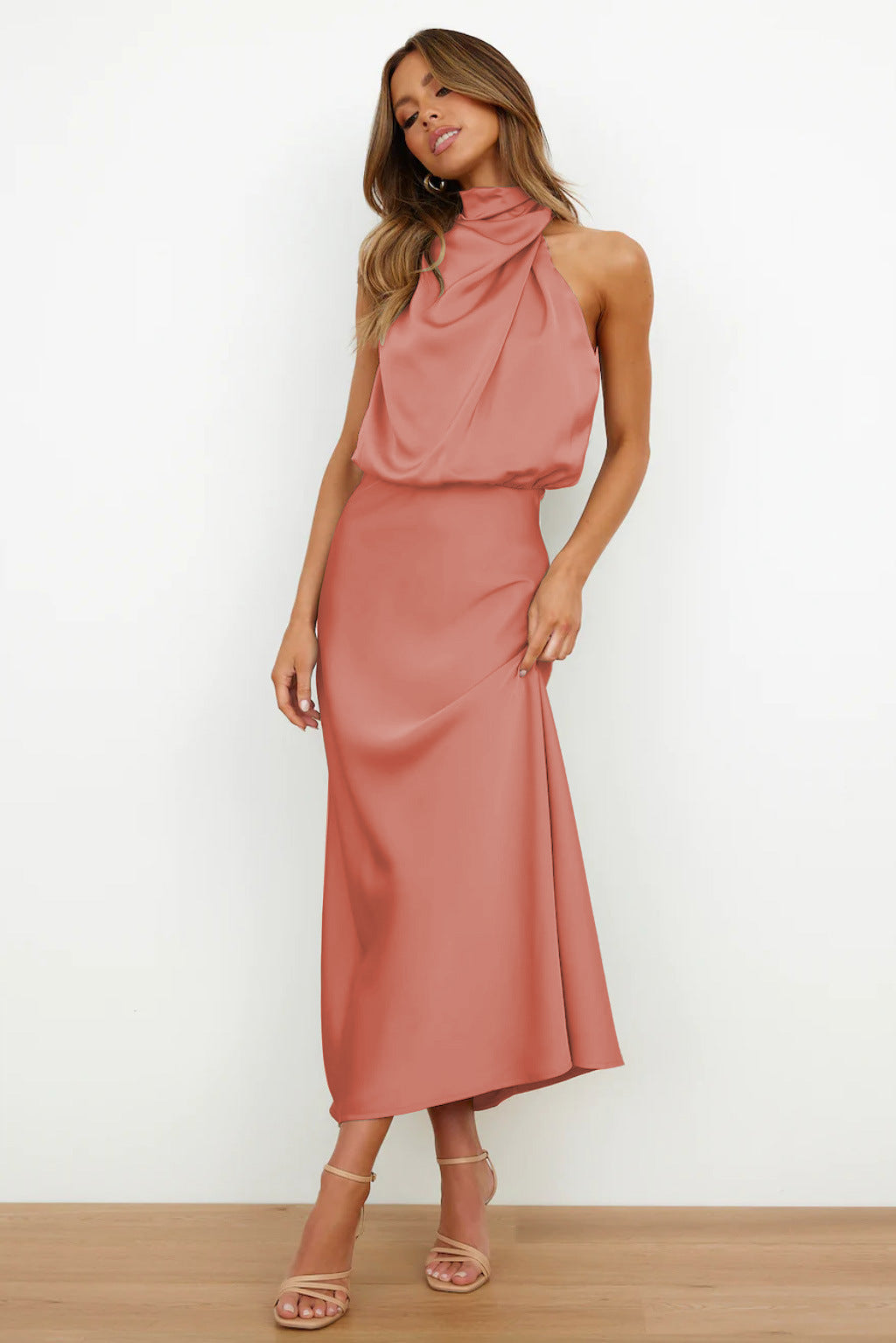 Shannon | American Fit Satin Long Dress