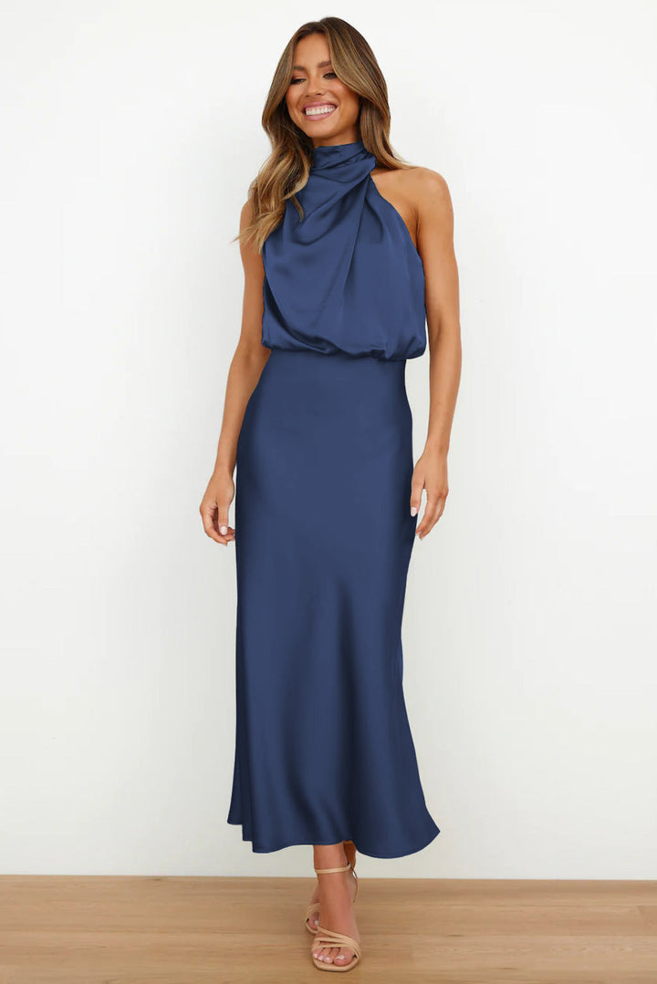 Shannon | American Fit Satin Long Dress