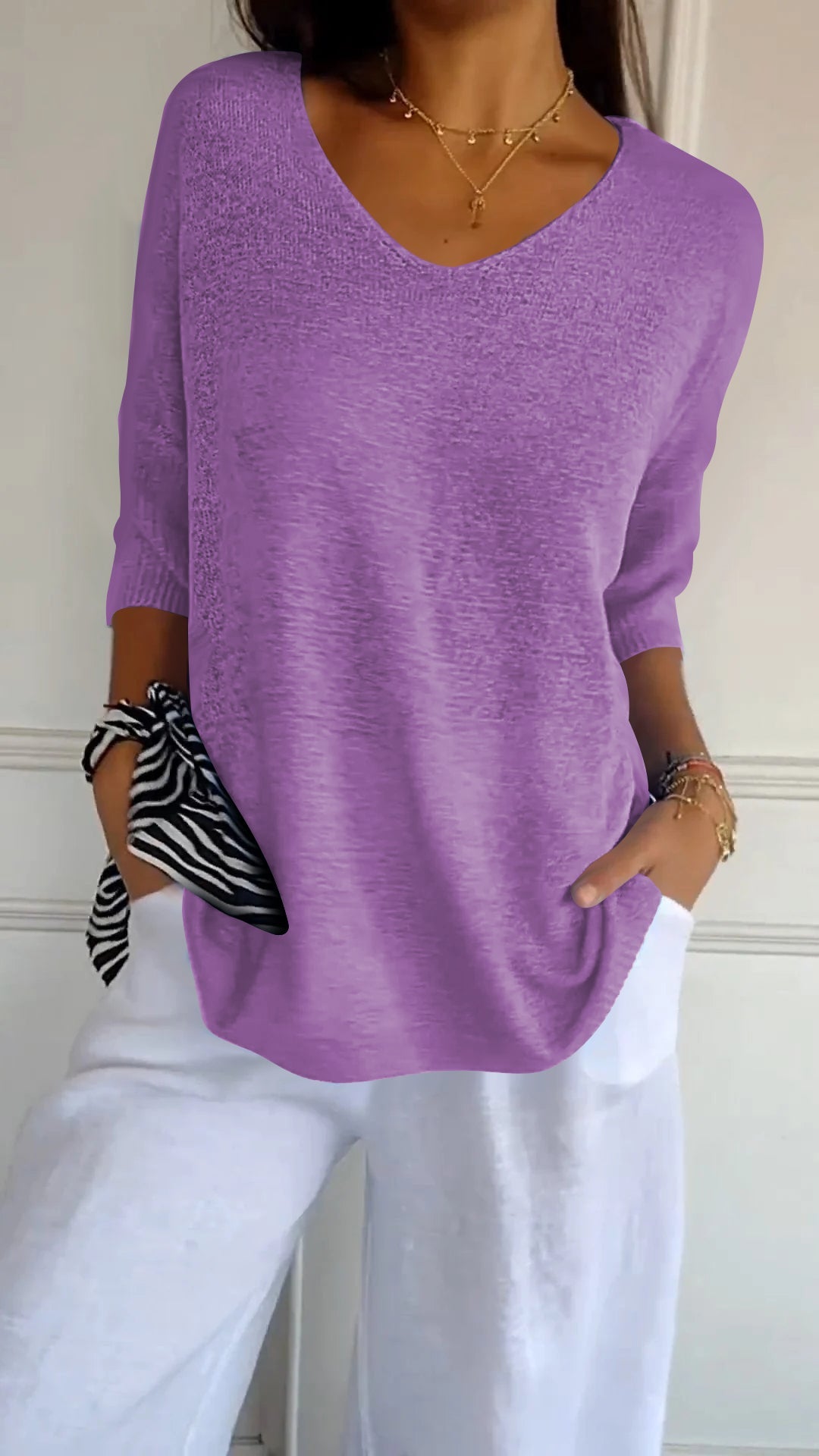 Danielle | Knit Top with V-neck