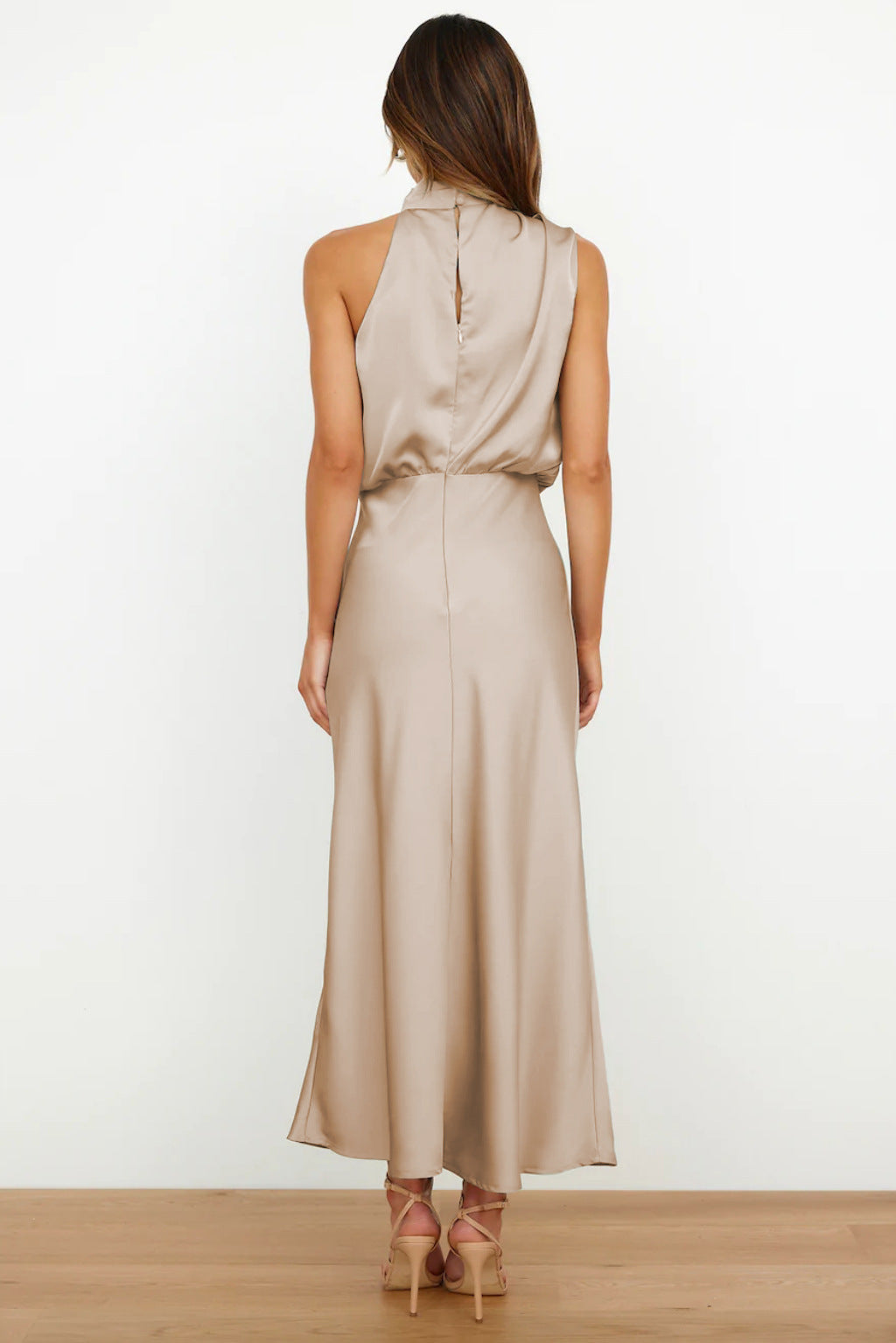 Shannon | American Fit Satin Long Dress