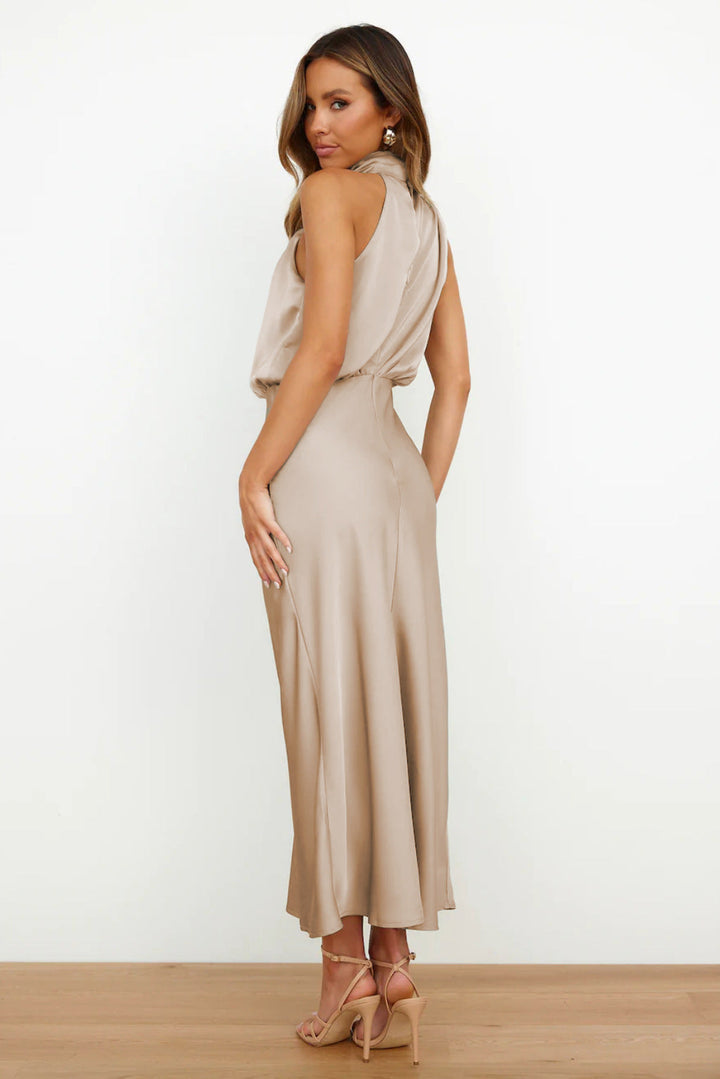 Shannon | American Fit Satin Long Dress