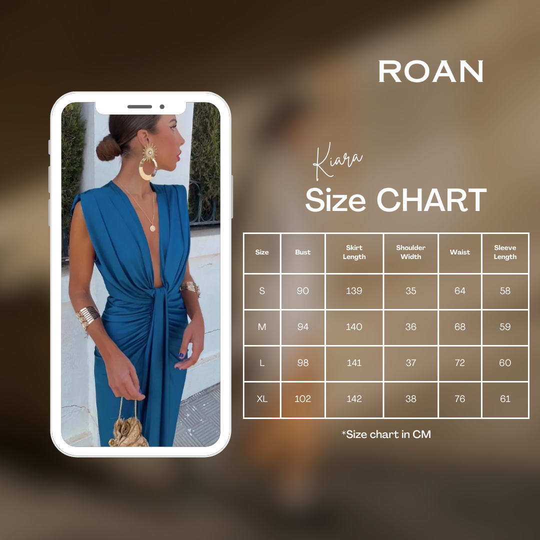 ROAN | Kiara Festive Deep V-Neck Dress