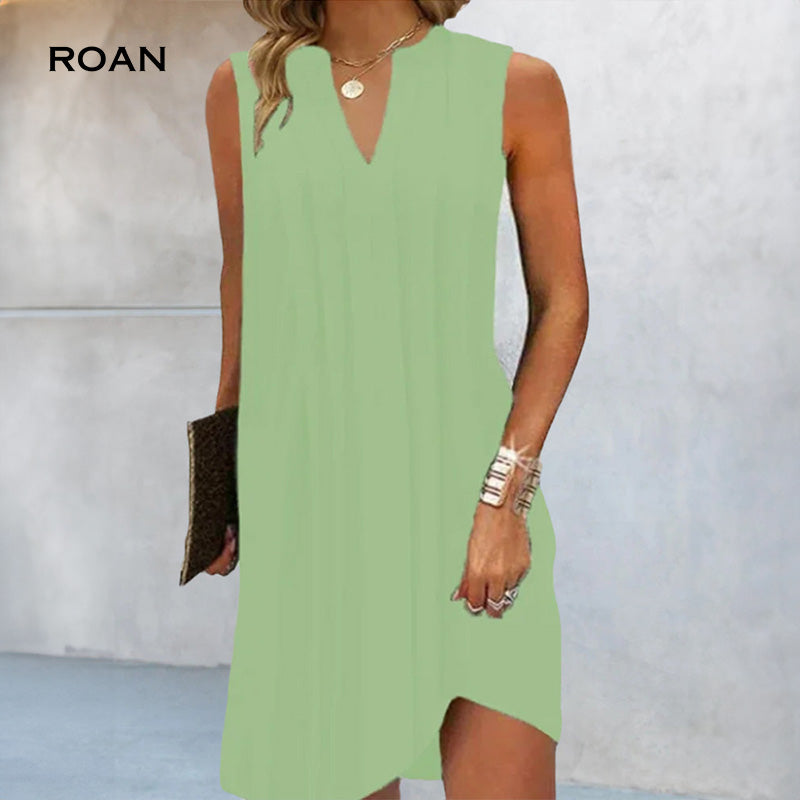 Anastasia | Elegant Sleeveless V-neck Dress