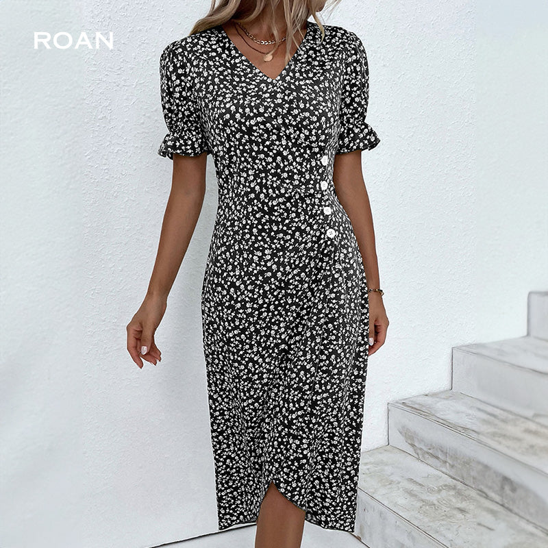 Gisele | Elegant Floral Print Dress