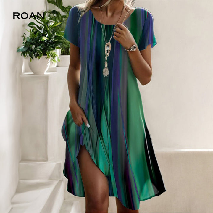 Ruby | Elegant Boho Gradient Dress