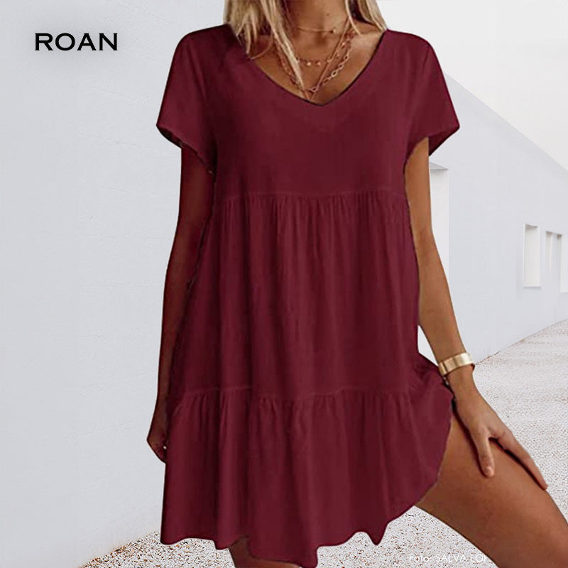 Tatiana | Flowy Casual Loose Short-Sleeved Dress